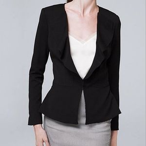 White House Black Market/ Black Peplum Blazer SZ 4 NWT